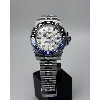 Custom Seiko Mod • Stamped Meteorite Batgirl Batman GMT-Master II • 40mm